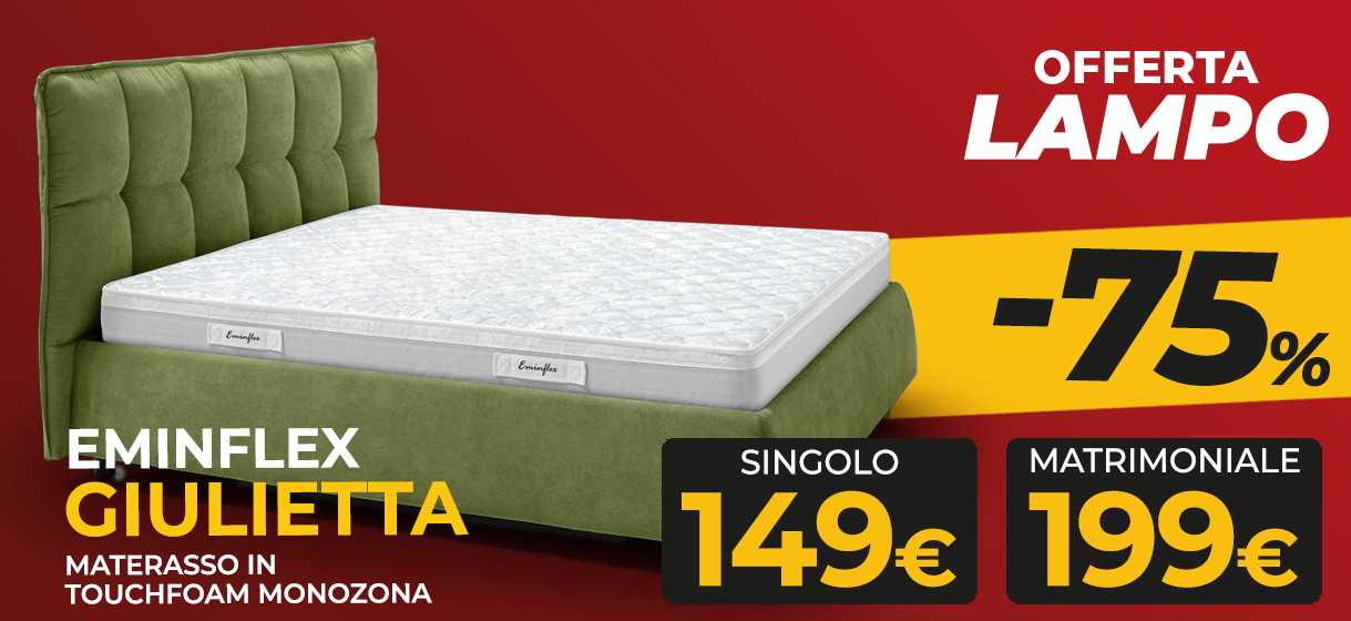 Sconto del 75% sul materasso Eminflex Giulietta