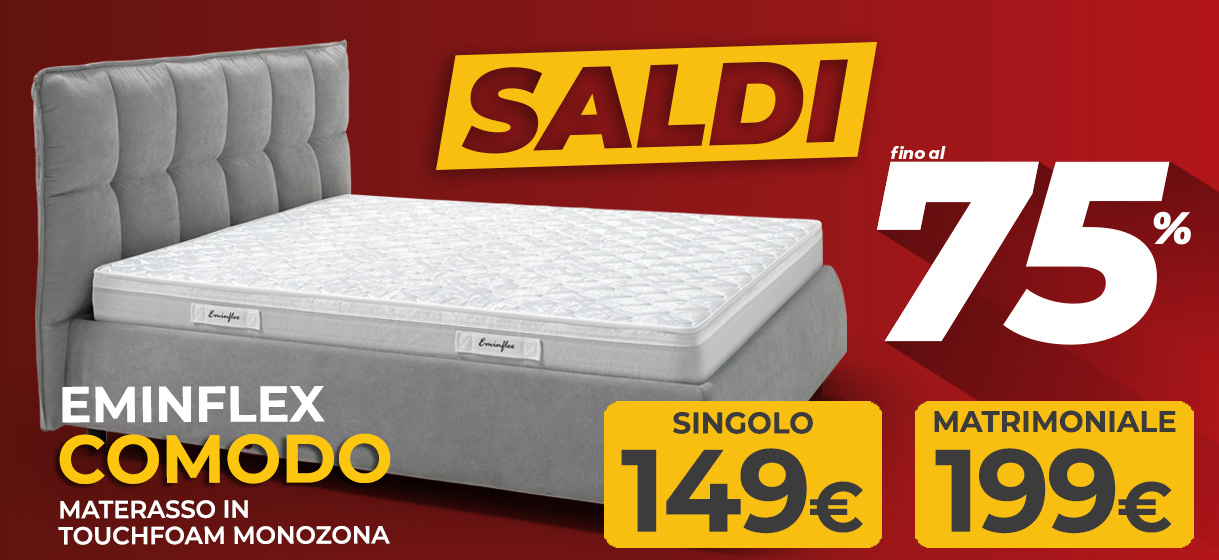 Sconto del 75% sul materasso Eminflex Comodo